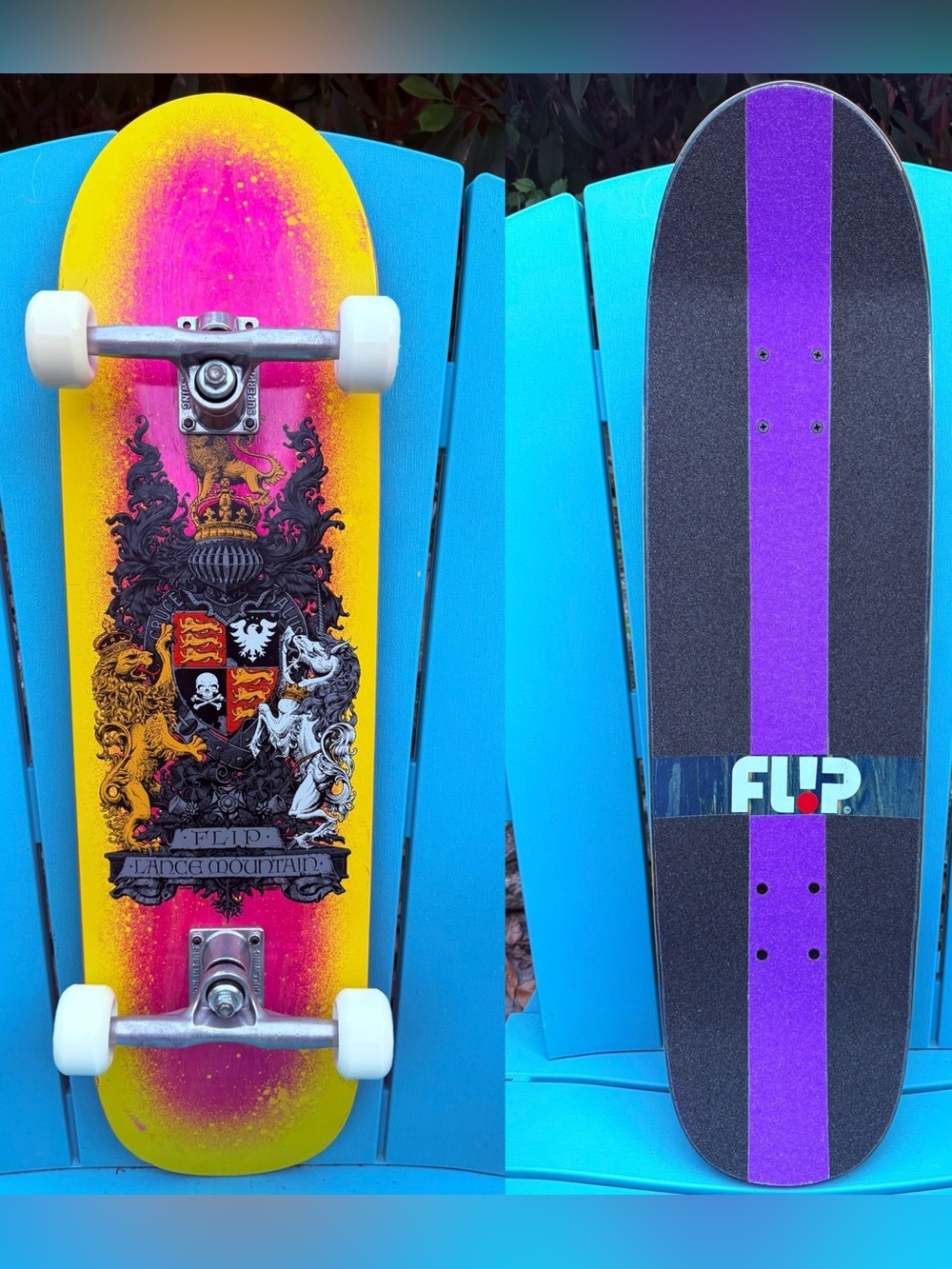 Flip Lance Mountain Crest Complete Skateboard 8.75” Gullwing SUPERPRO III Trucks